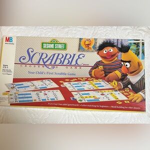 Vintage 1992 Sesame Street Kids Scrabble Game by Milton Bradley